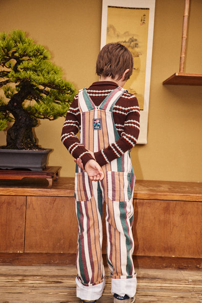 Canvas Zip Overall - String Afterschool Stripe