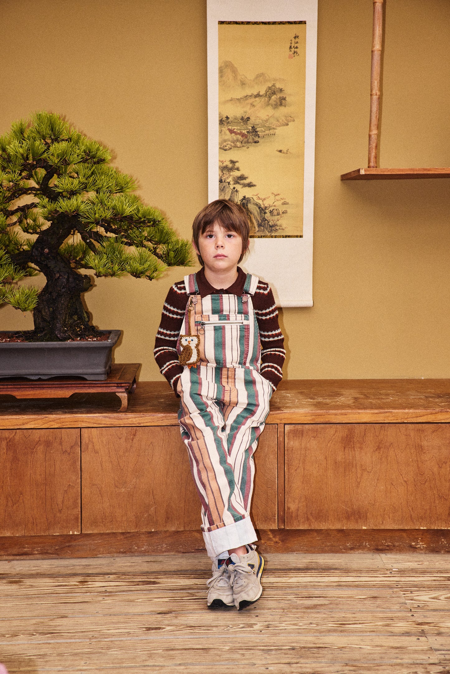 Canvas Zip Overall - String Afterschool Stripe