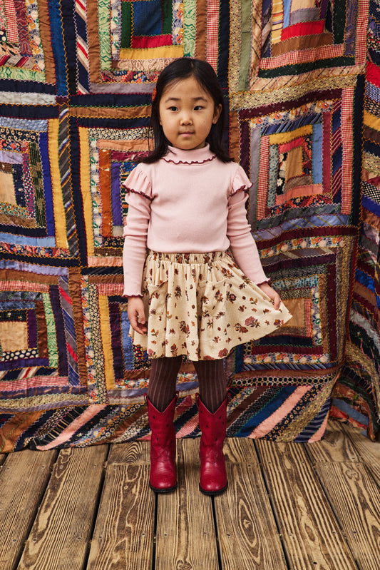 Circle Skirt - String/Antique Rose Holyoke Floral