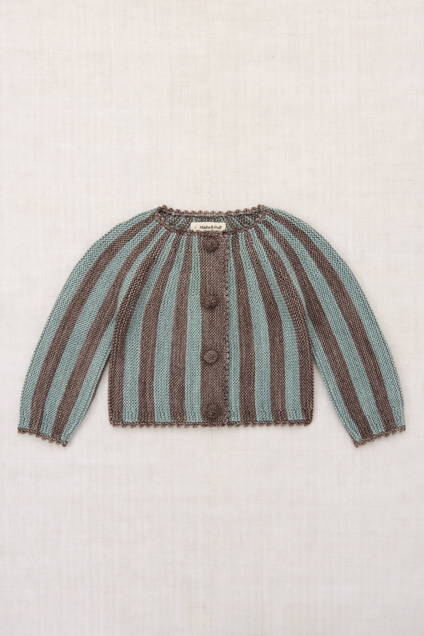 Circus Stripe Cardigan - Mink