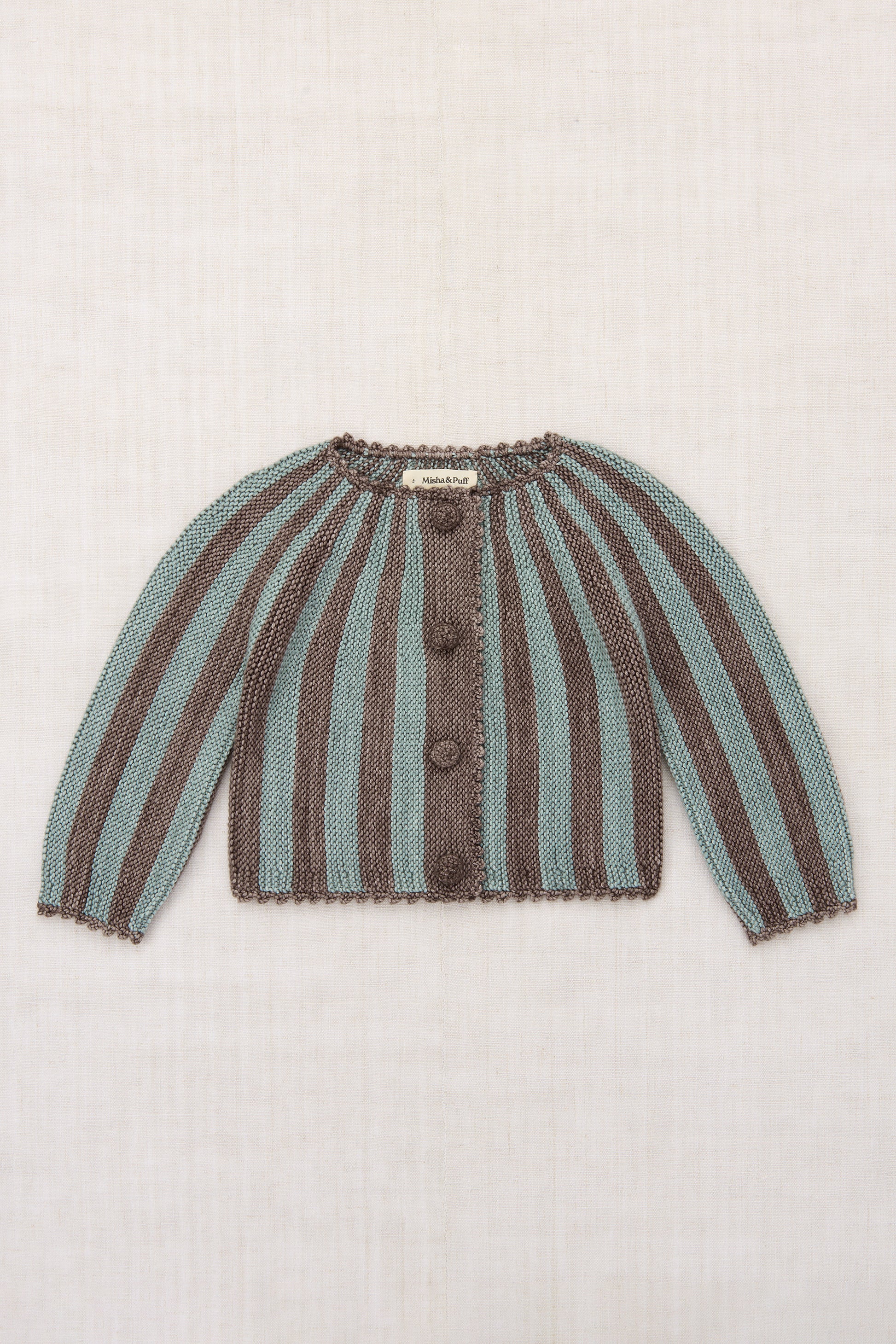 Circus Stripe Cardigan - Mink