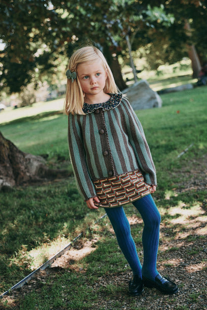 Circus Stripe Cardigan - Mink