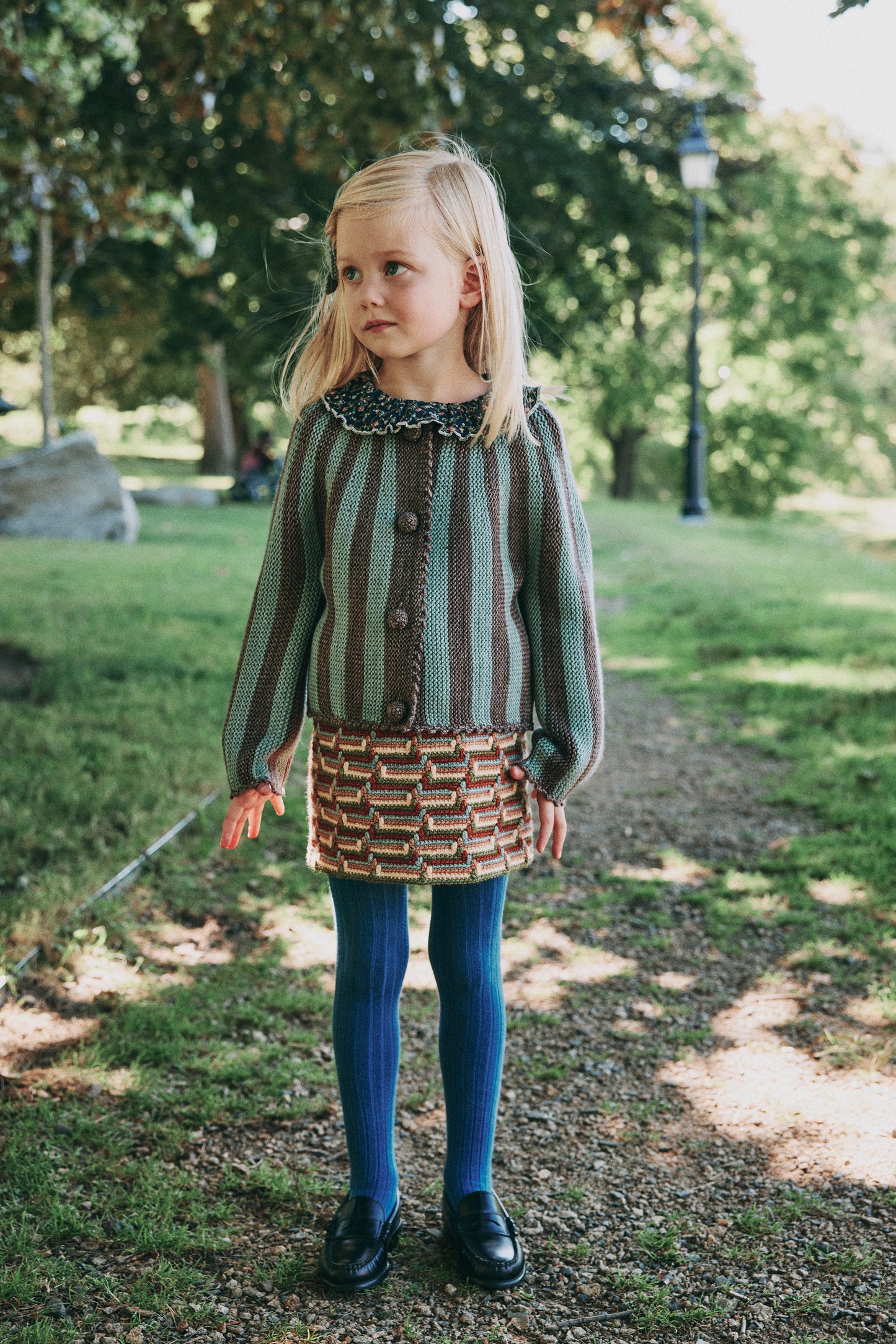 Circus Stripe Cardigan - Mink