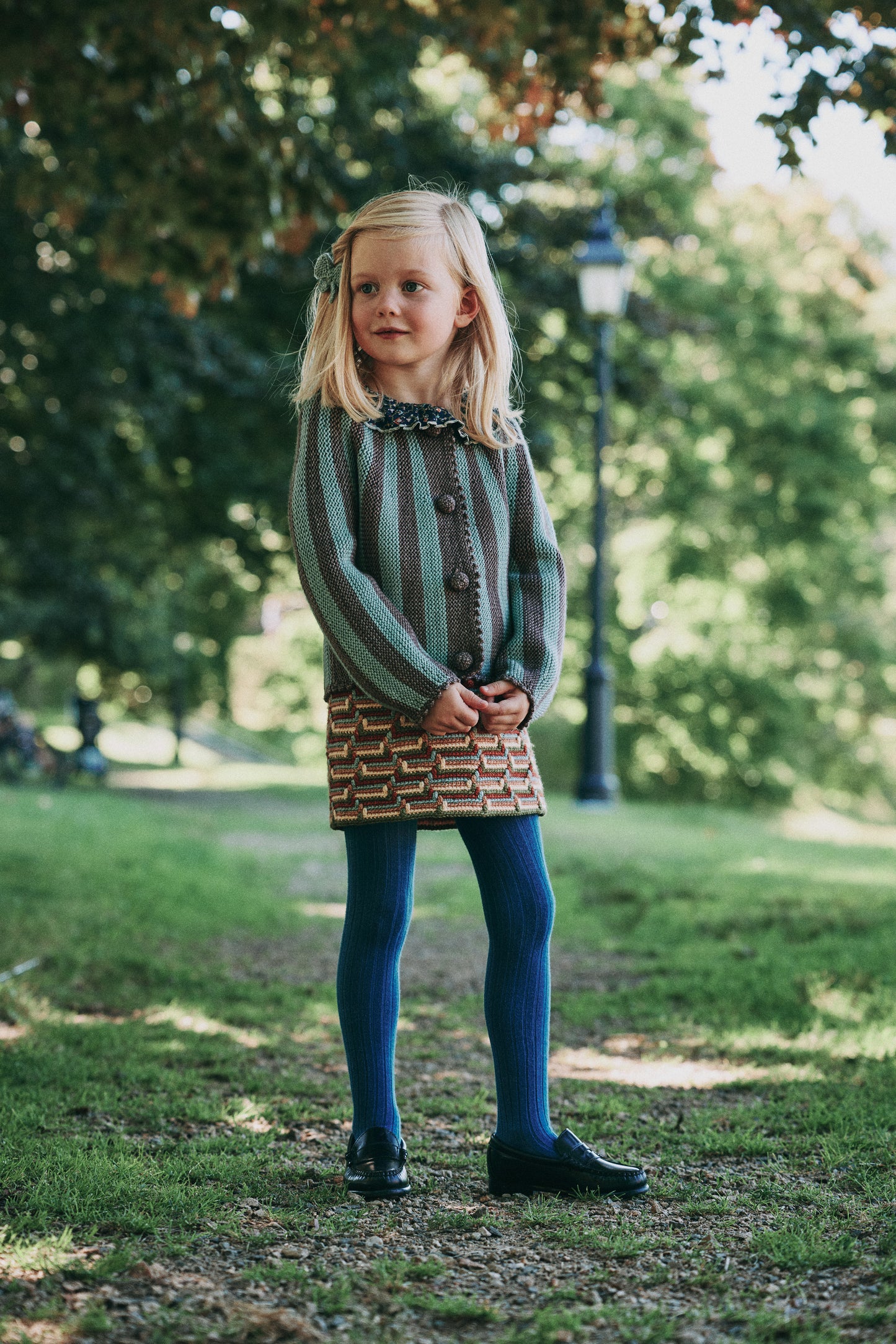 Circus Stripe Cardigan - Mink