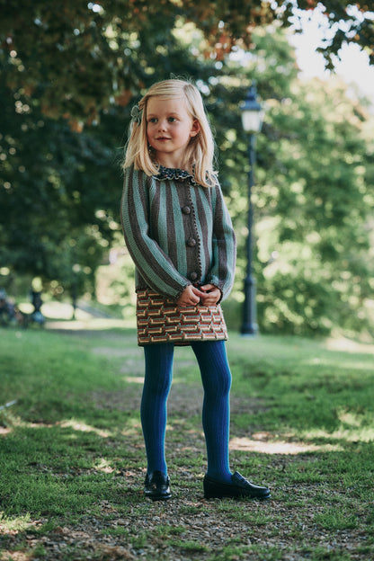 Circus Stripe Cardigan - Mink