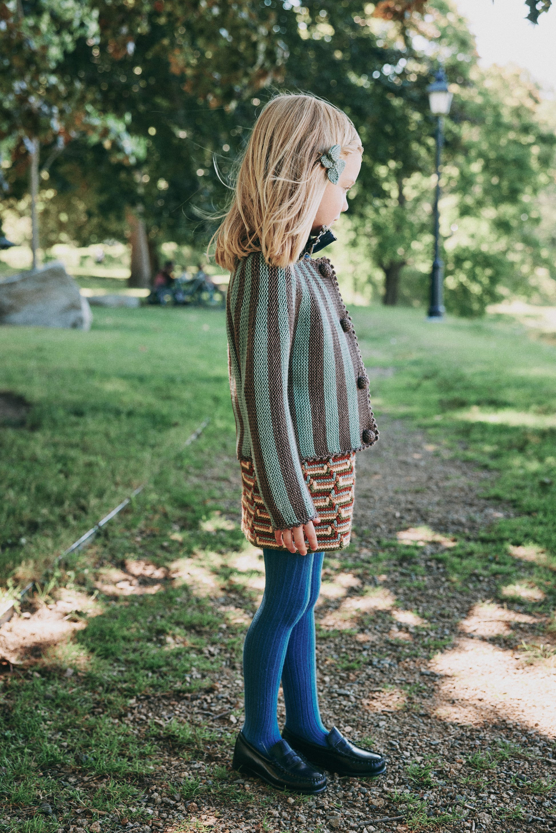 Circus Stripe Cardigan - Mink