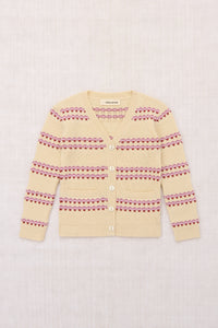 Clark Cardigan - Shortbread Beaded Stripe