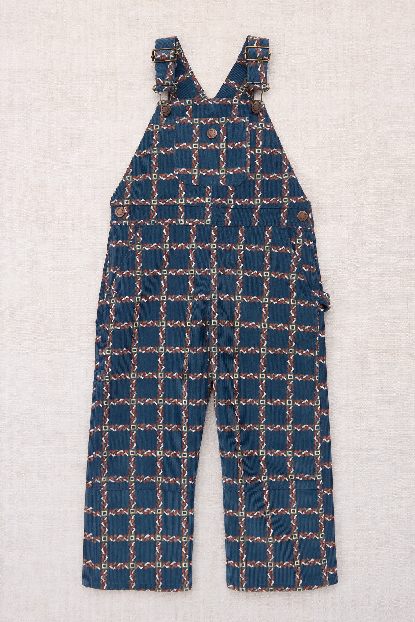 Corduroy Carpenter Overall - Marine Blue Portico