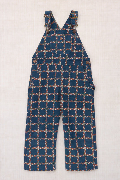 Corduroy Carpenter Overall - Marine Blue Portico