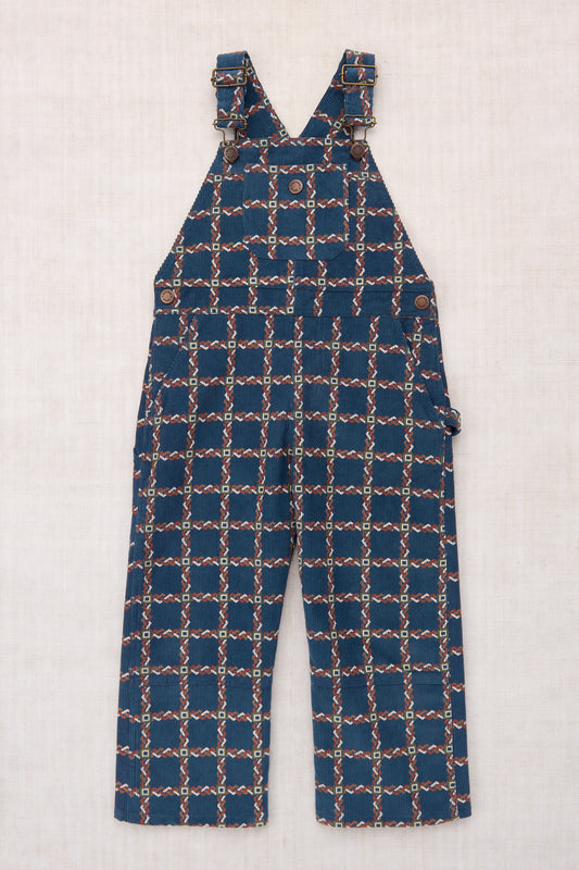 Corduroy Carpenter Overall - Marine Blue Portico