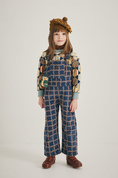 Corduroy Carpenter Overall - Marine Blue Portico