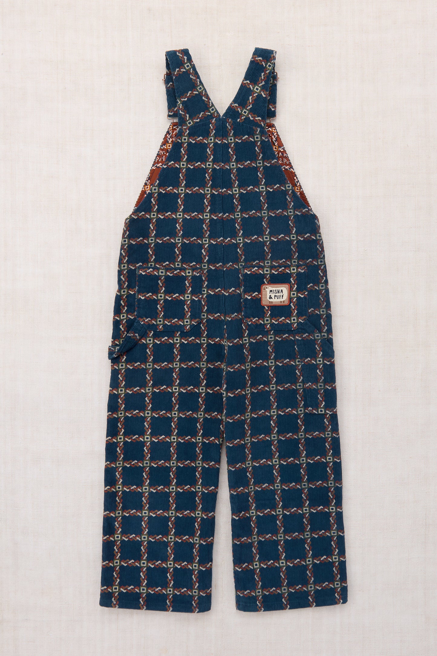 Corduroy Carpenter Overall - Marine Blue Portico