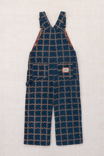 Corduroy Carpenter Overall - Marine Blue Portico