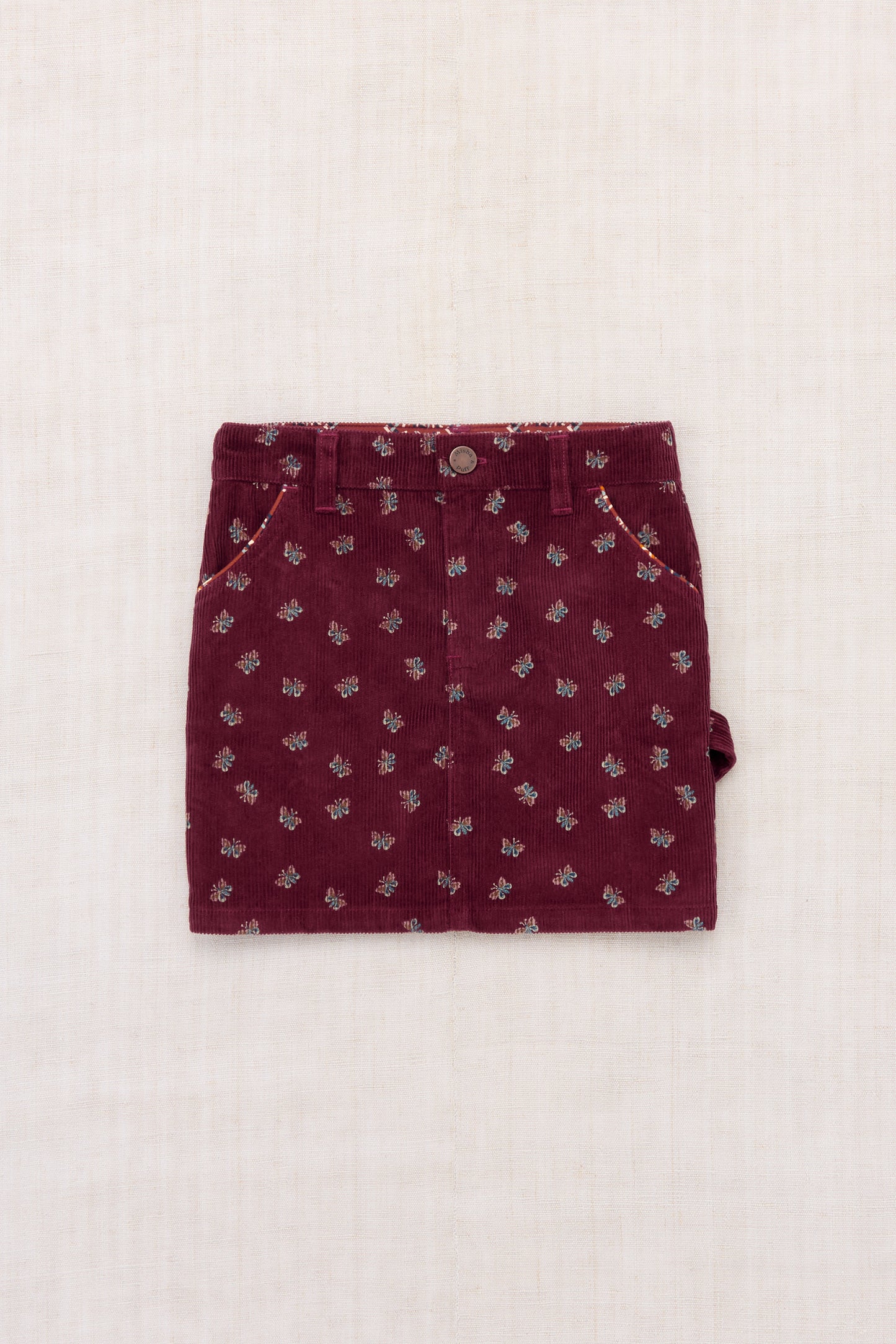 Corduroy Carpenter Skirt - Cambridge Mariposa
