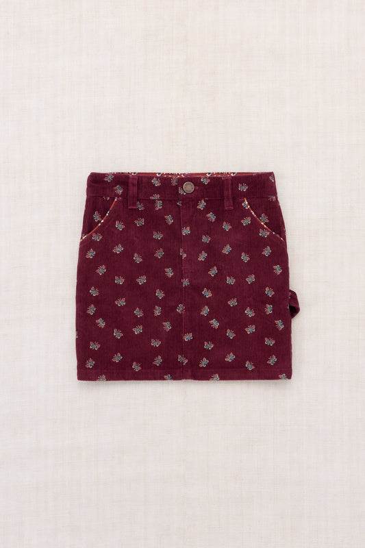 Corduroy Carpenter Skirt - Cambridge Mariposa