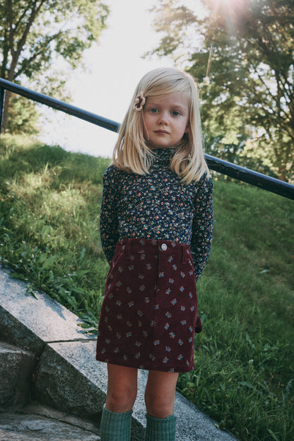 Corduroy Carpenter Skirt - Cambridge Mariposa