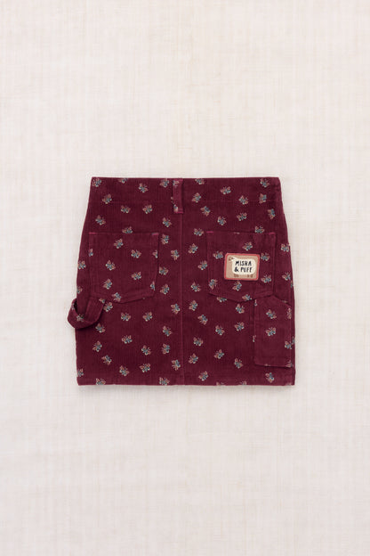 Corduroy Carpenter Skirt - Cambridge Mariposa