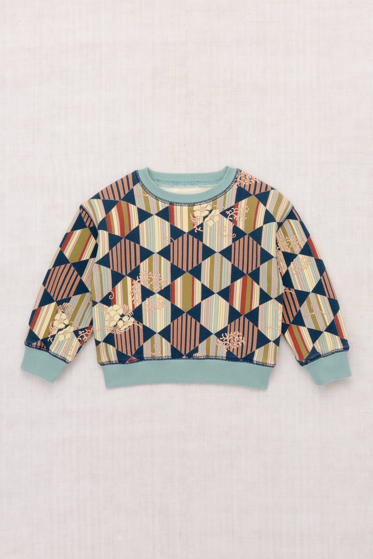 Crewneck Sweatshirt - Marine Blue Tessellation