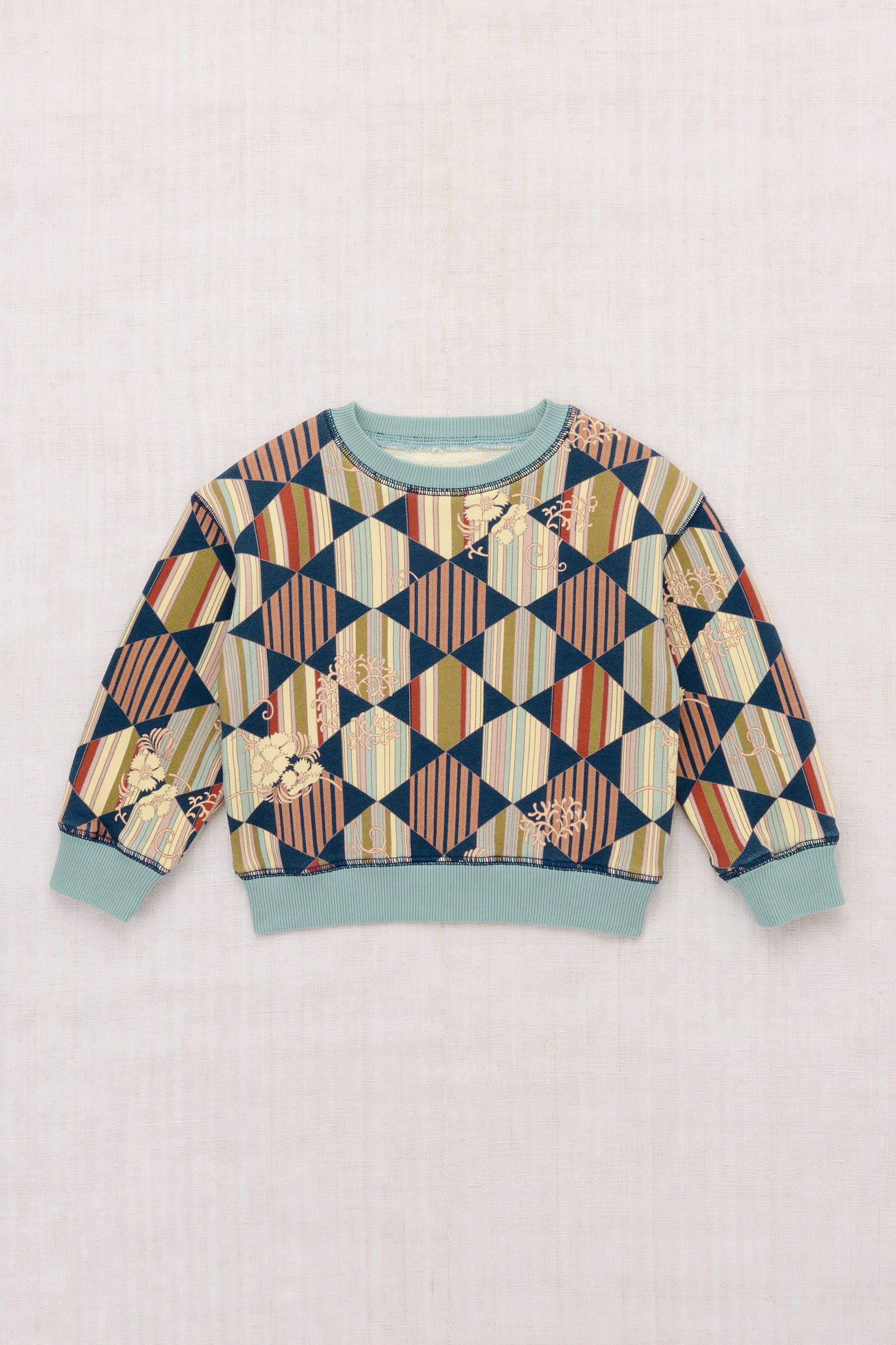 Crewneck Sweatshirt - Marine Blue Tessellation