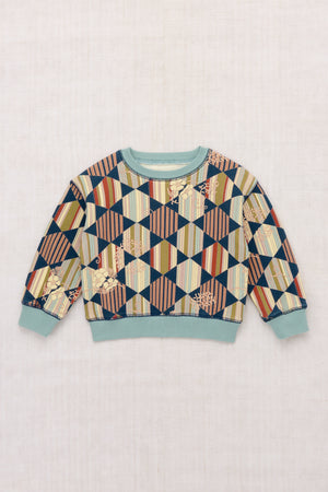 Crewneck Sweatshirt - Marine Blue Tessellation