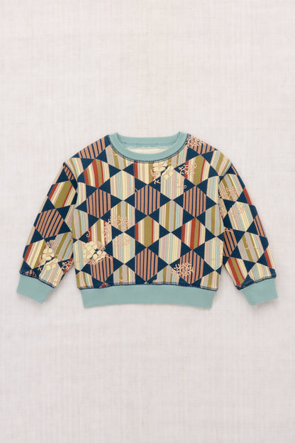 Crewneck Sweatshirt - Marine Blue Tessellation