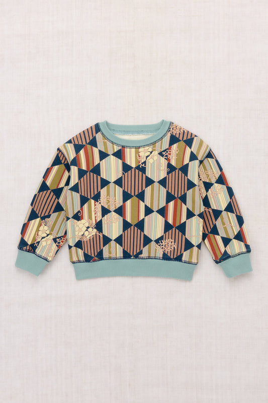 Crewneck Sweatshirt - Marine Blue Tessellation