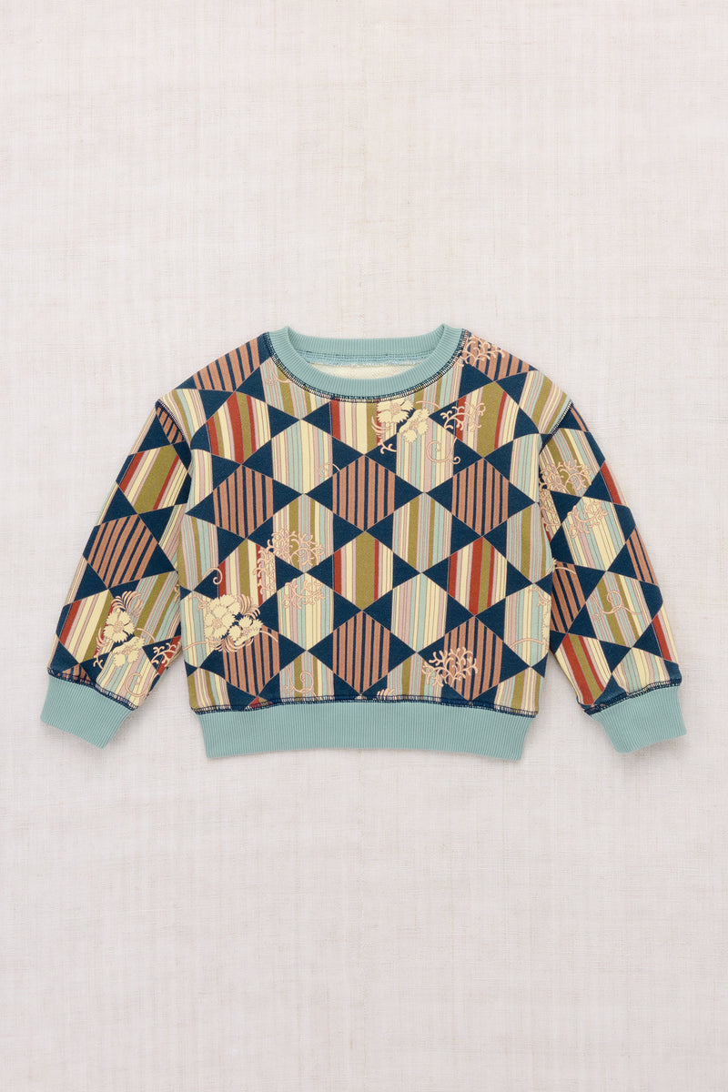 Crewneck Sweatshirt - Marine Blue Tessellation