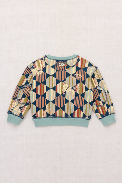 Crewneck Sweatshirt - Marine Blue Tessellation