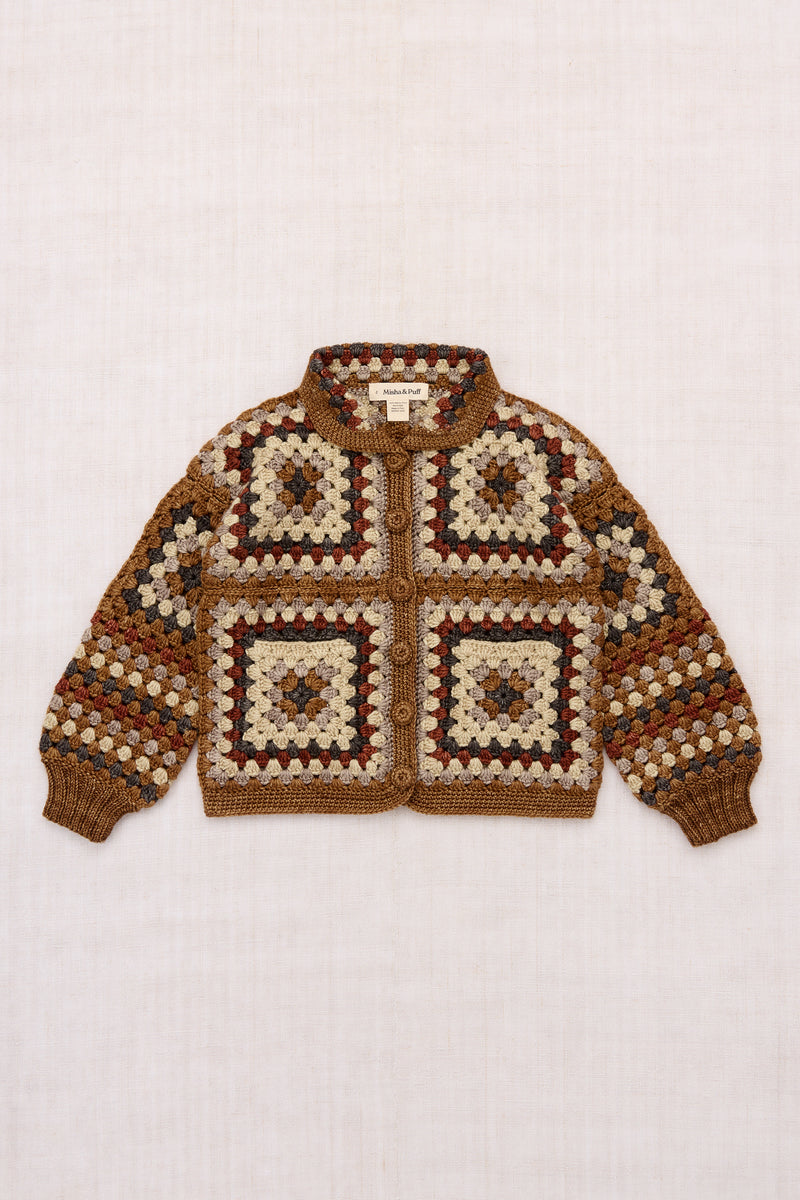 Crochet Big Square Jacket - Acorn