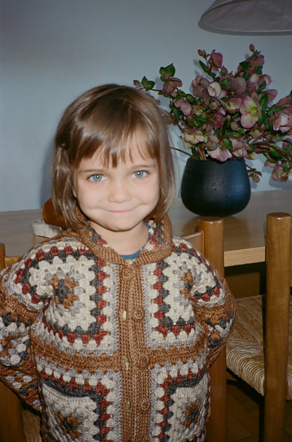 Crochet Big Square Jacket - Acorn