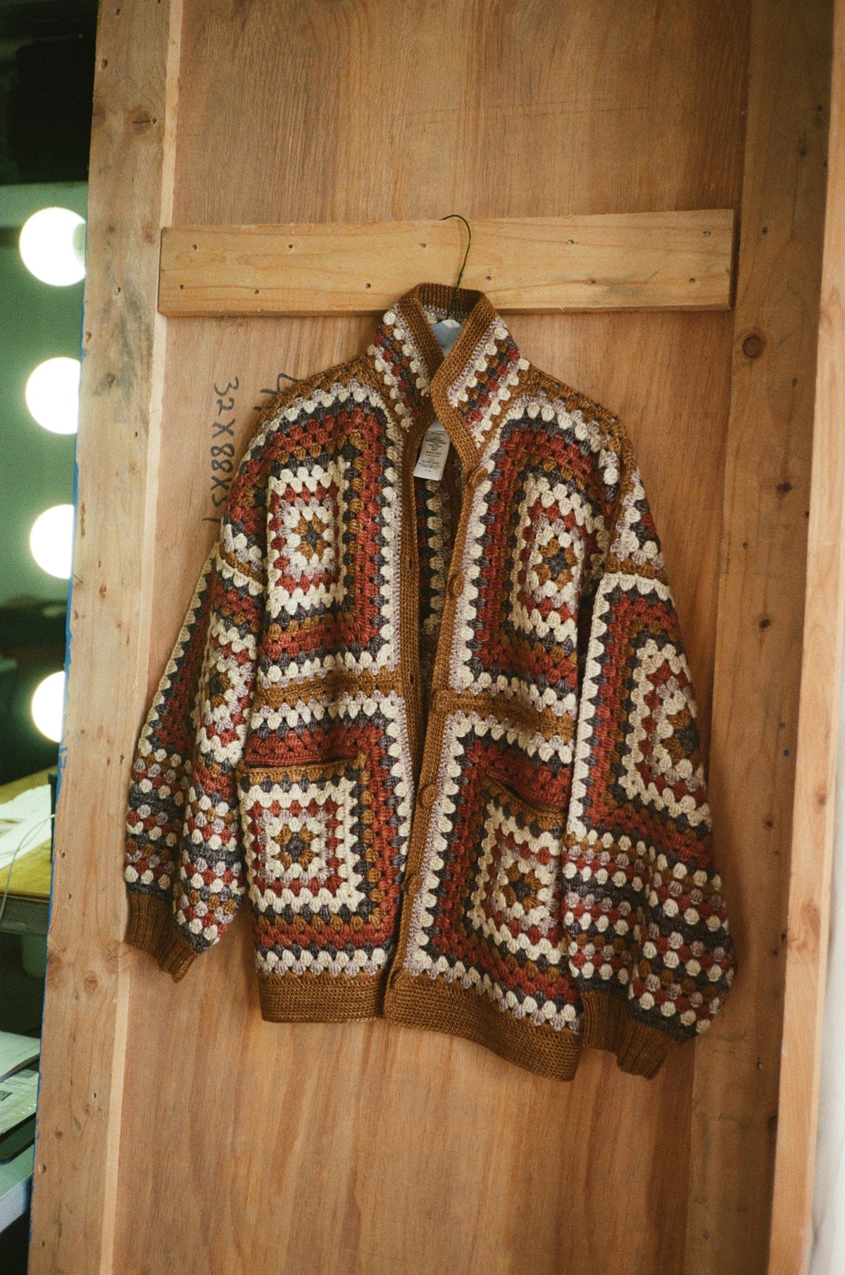Crochet Big Square Jacket - Nutmeg