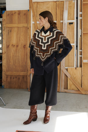 Crochet Zaha Poncho - Bark