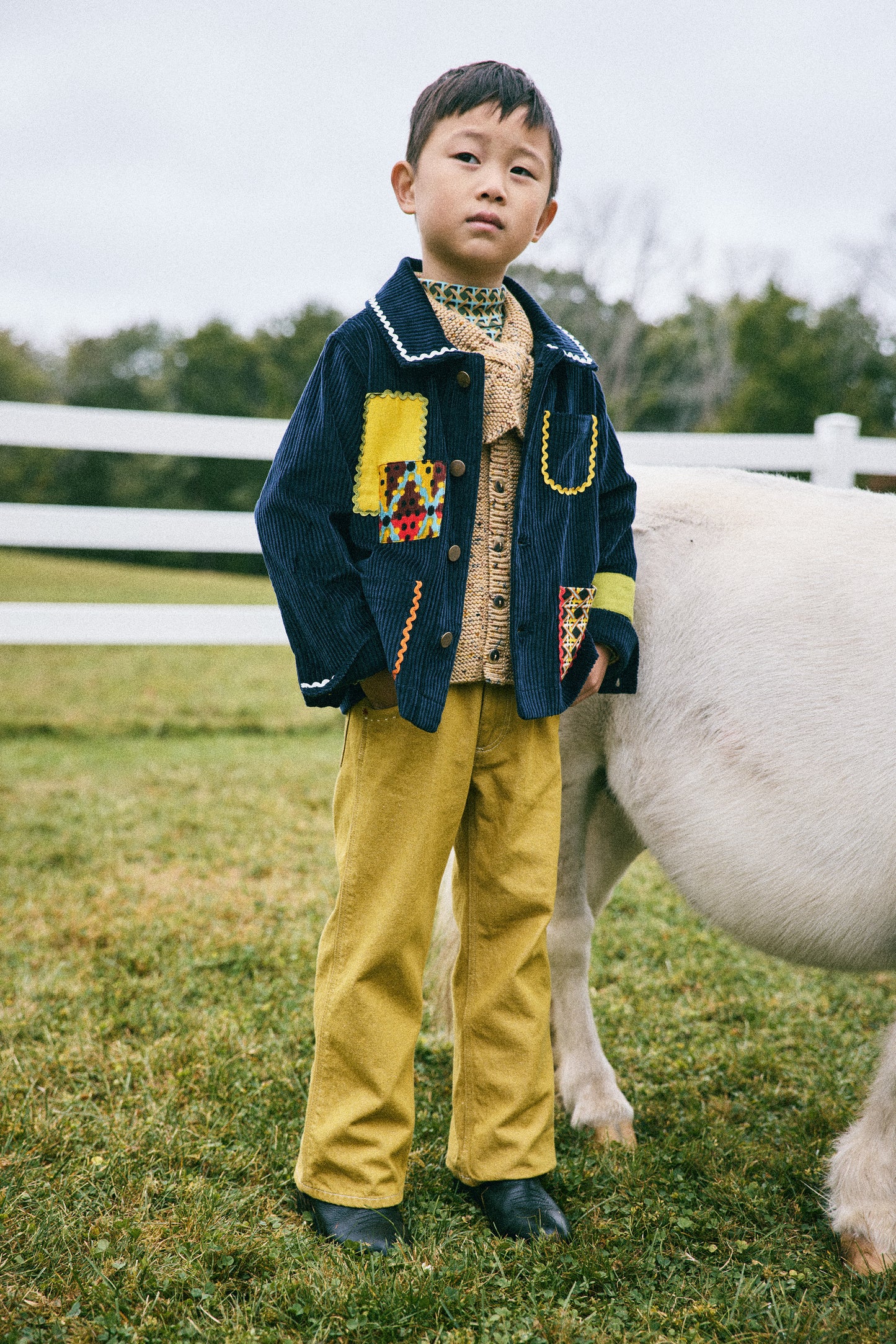 Corduroy Patchwork Chore Coat