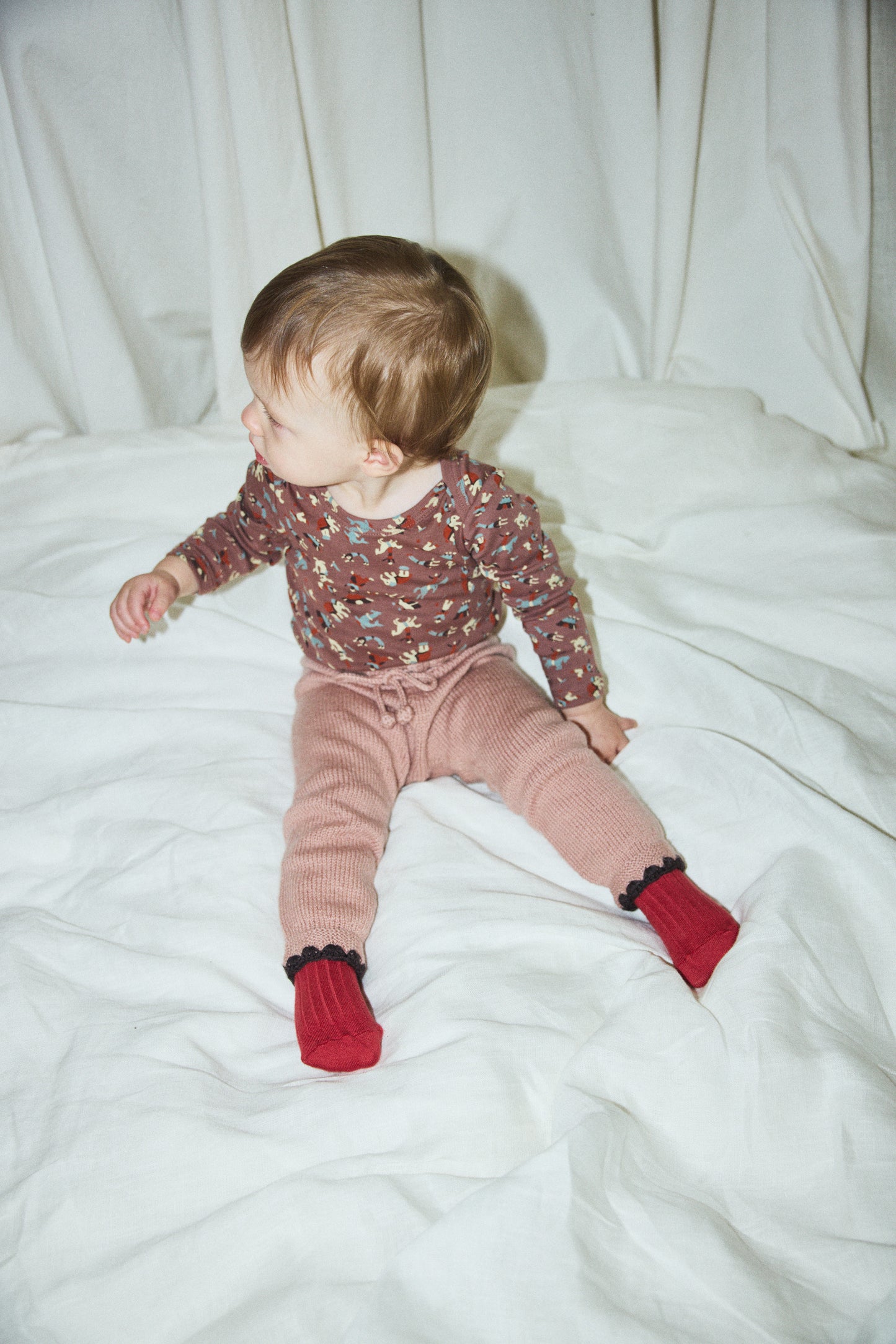 Baby Crochet Trim Snowy Day Legging