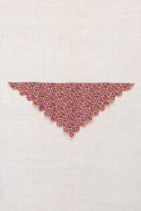 Embroidered Scallop Scarf - Antique Rose
