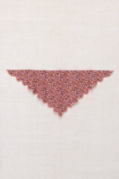 Embroidered Scallop Scarf - Antique Rose