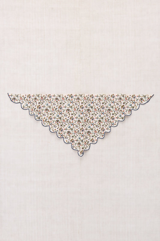 Embroidered Scallop Scarf - String