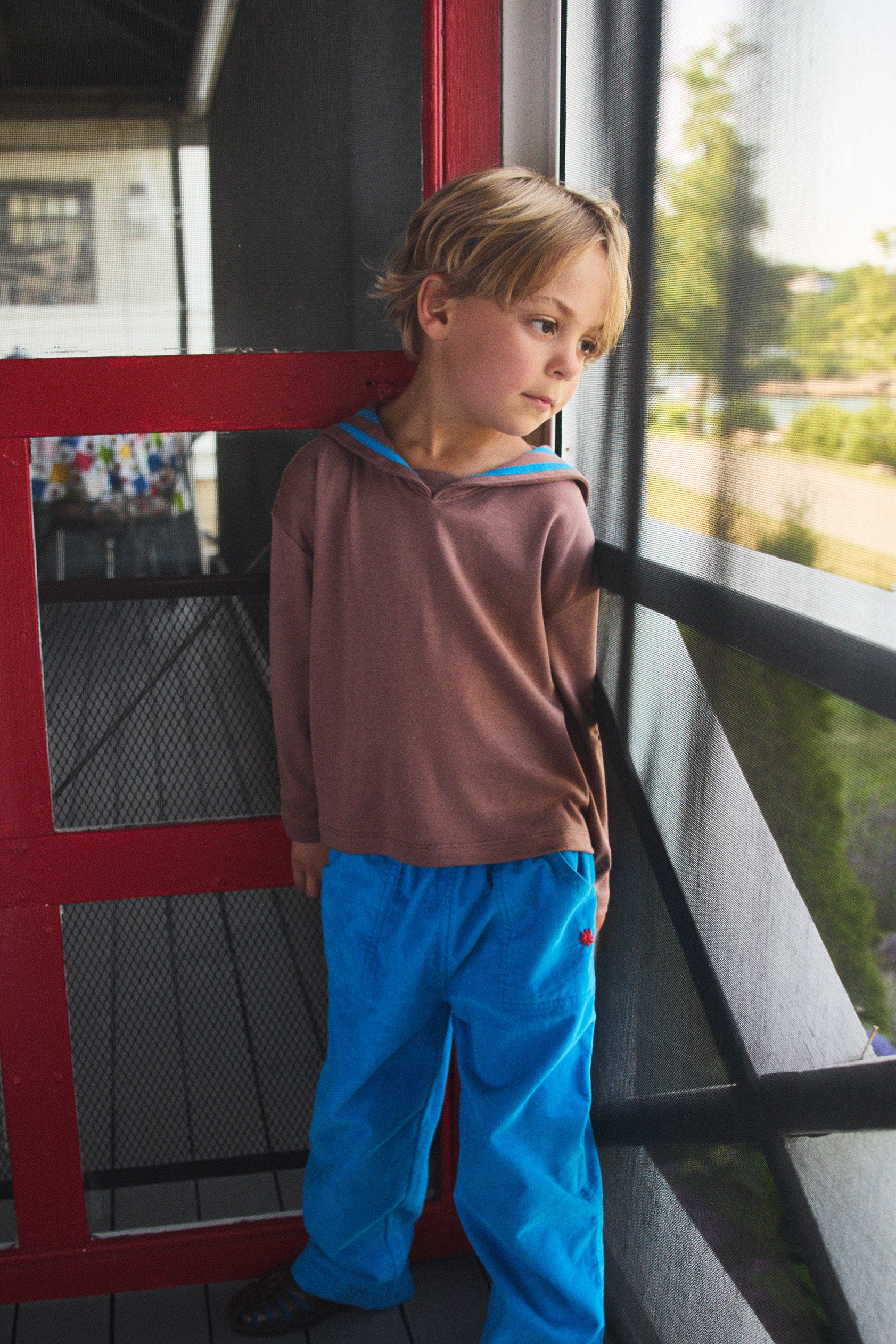 トップス Misha&Puff Sailor Top Bark Misha & Puff】Sailor Top - Bark - chu chu CHUPETERIA 正規代理店