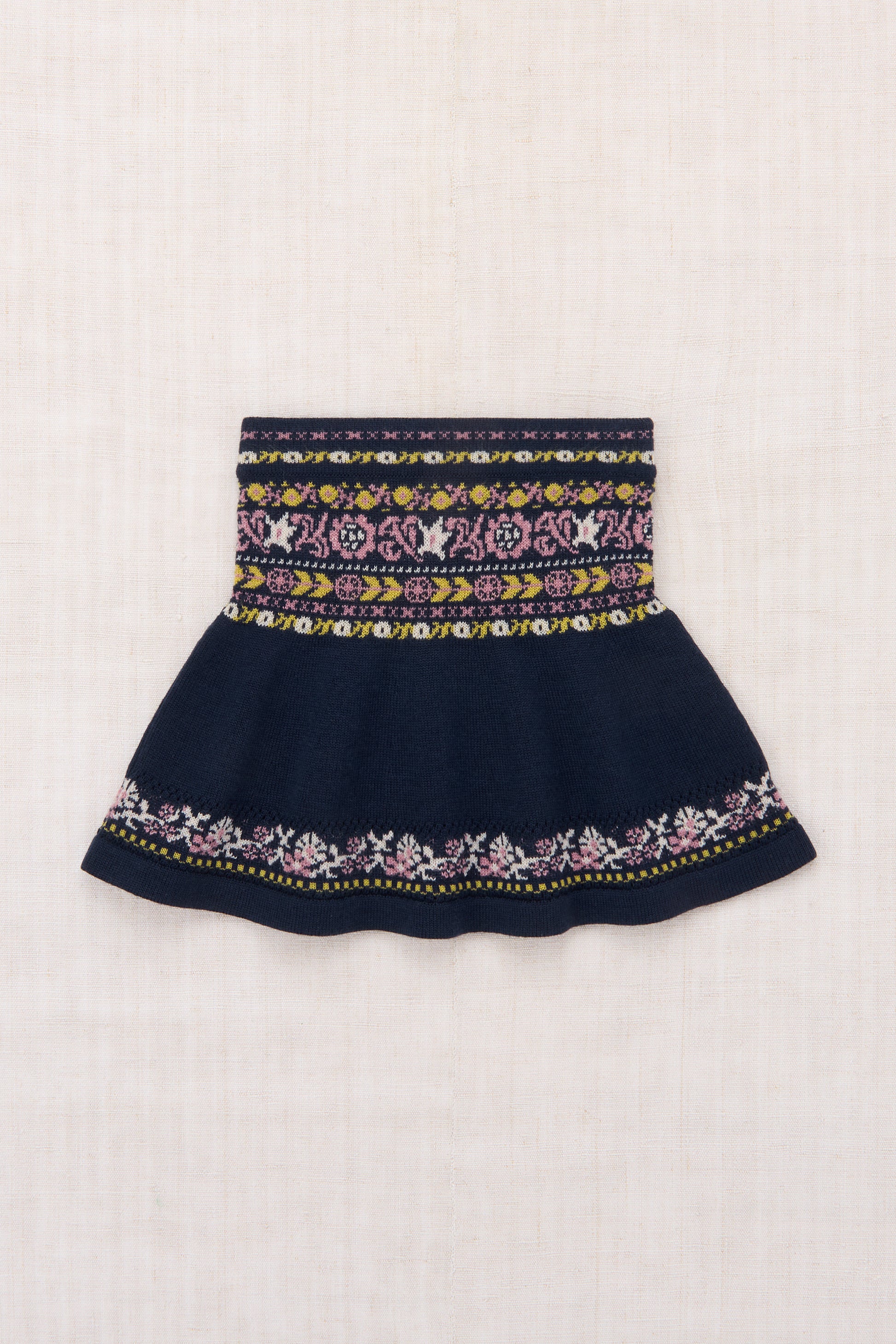 Fiona Skirt - Ink Eyelet Ribbon