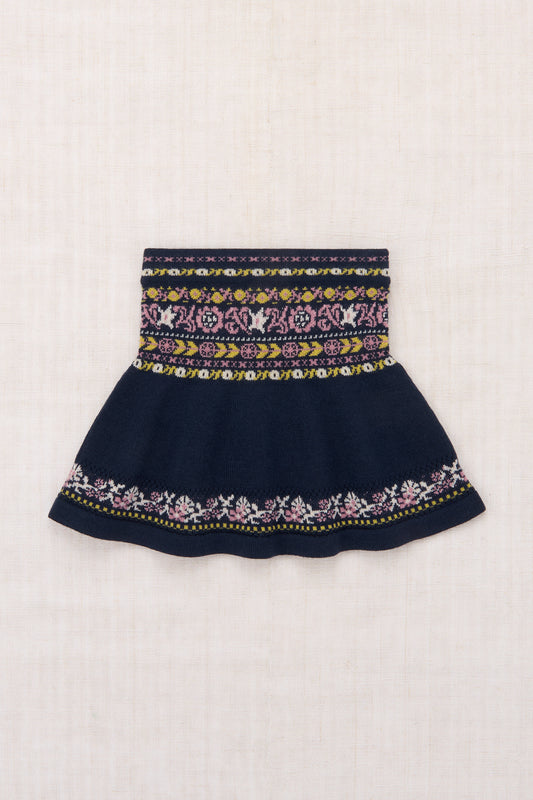 Fiona Skirt - Ink Eyelet Ribbon