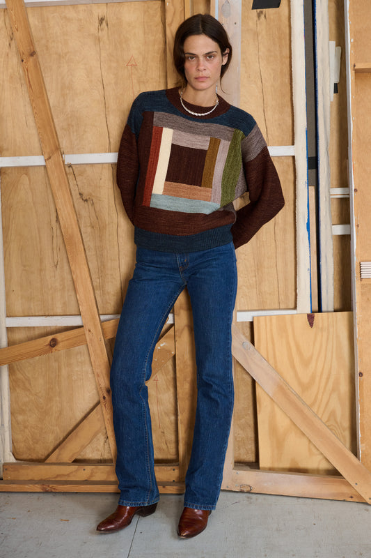 Folk Art Sweater - Dark Roast