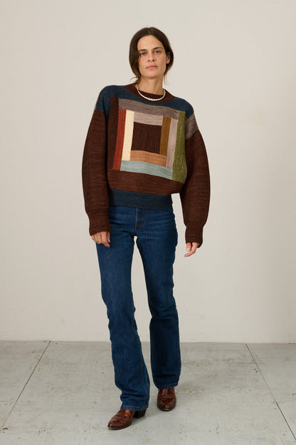 Folk Art Sweater - Dark Roast