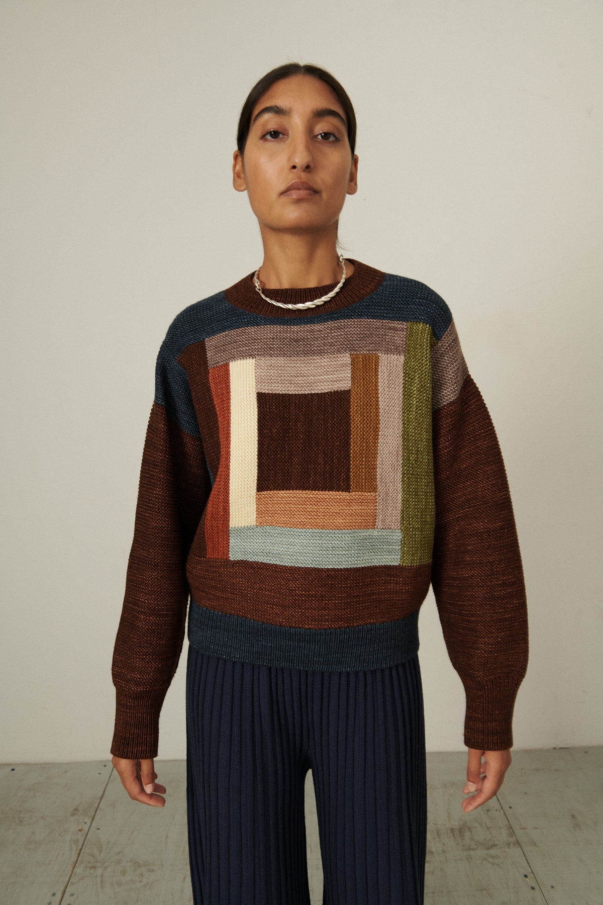 Folk Art Sweater - Dark Roast