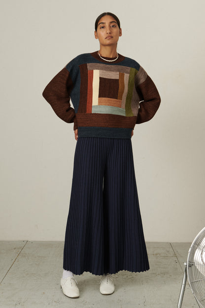 Folk Art Sweater - Dark Roast