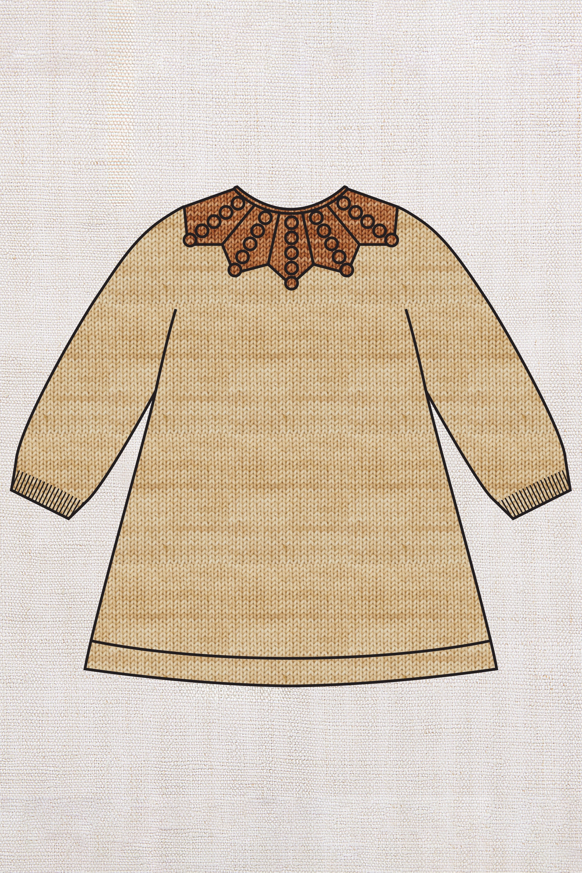 Placed Popcorn Dress