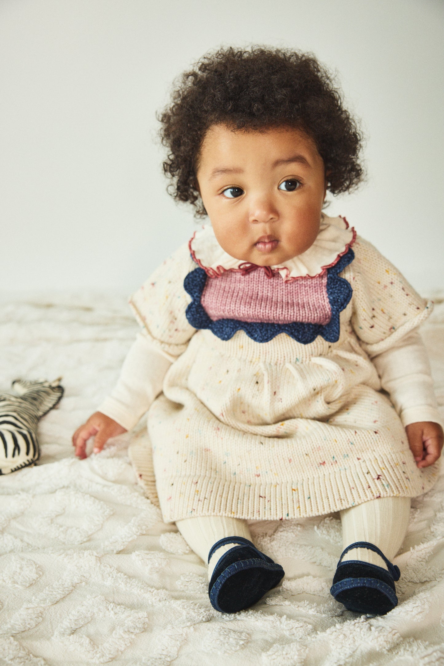 Baby Scallop Bib Dress