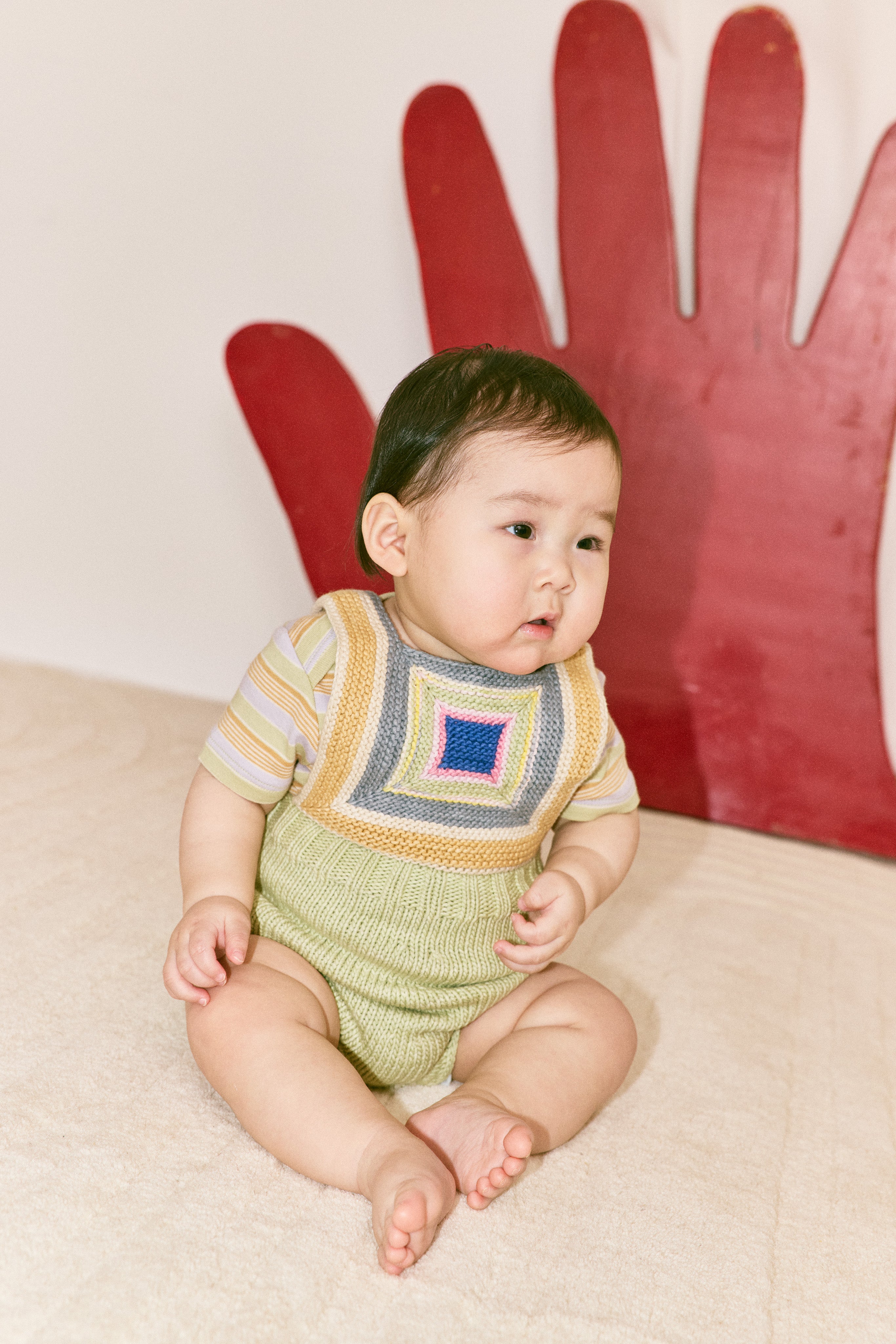Baby Log Cabin Romper – Misha & Puff