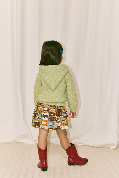 Hooded Popcorn Cardigan