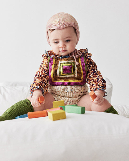 Log Cabin Romper - Misha & Puff