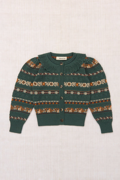 Harriet Cardigan - Bough Eyelet Ribbon